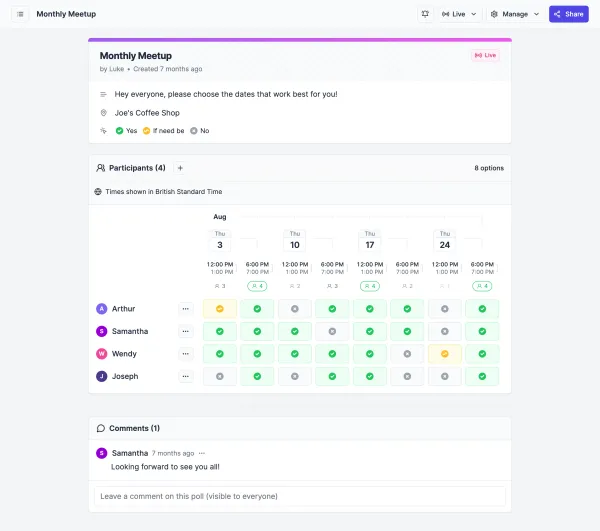 Rallly ou le doodle killer